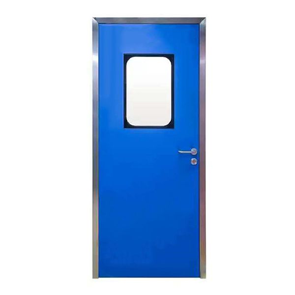 Дверь для чистого помещения в раме из нержавеющей стали